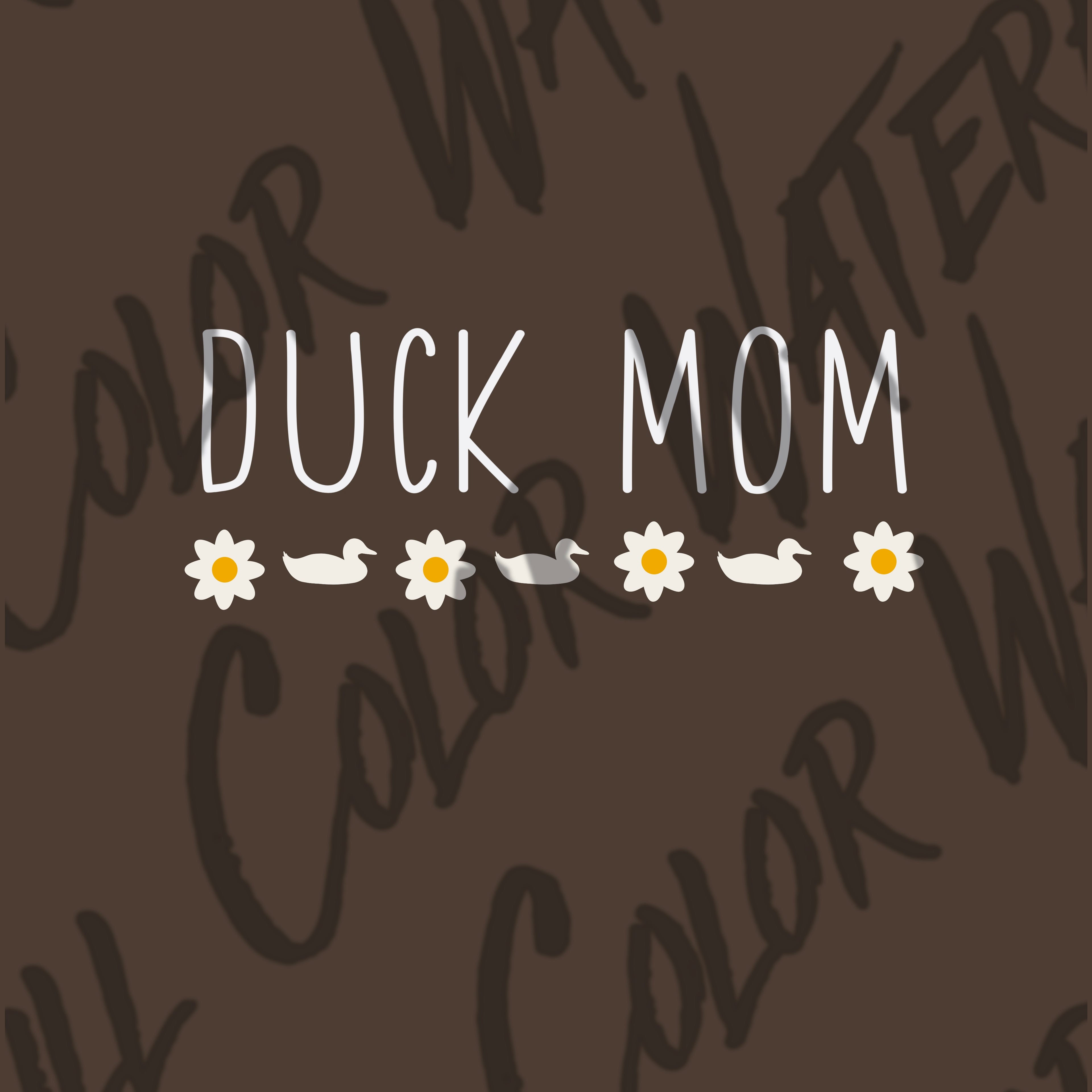 Duck Mom Digital File PNG – High-Resolution Waterfowl Clipart for Crafts & Design