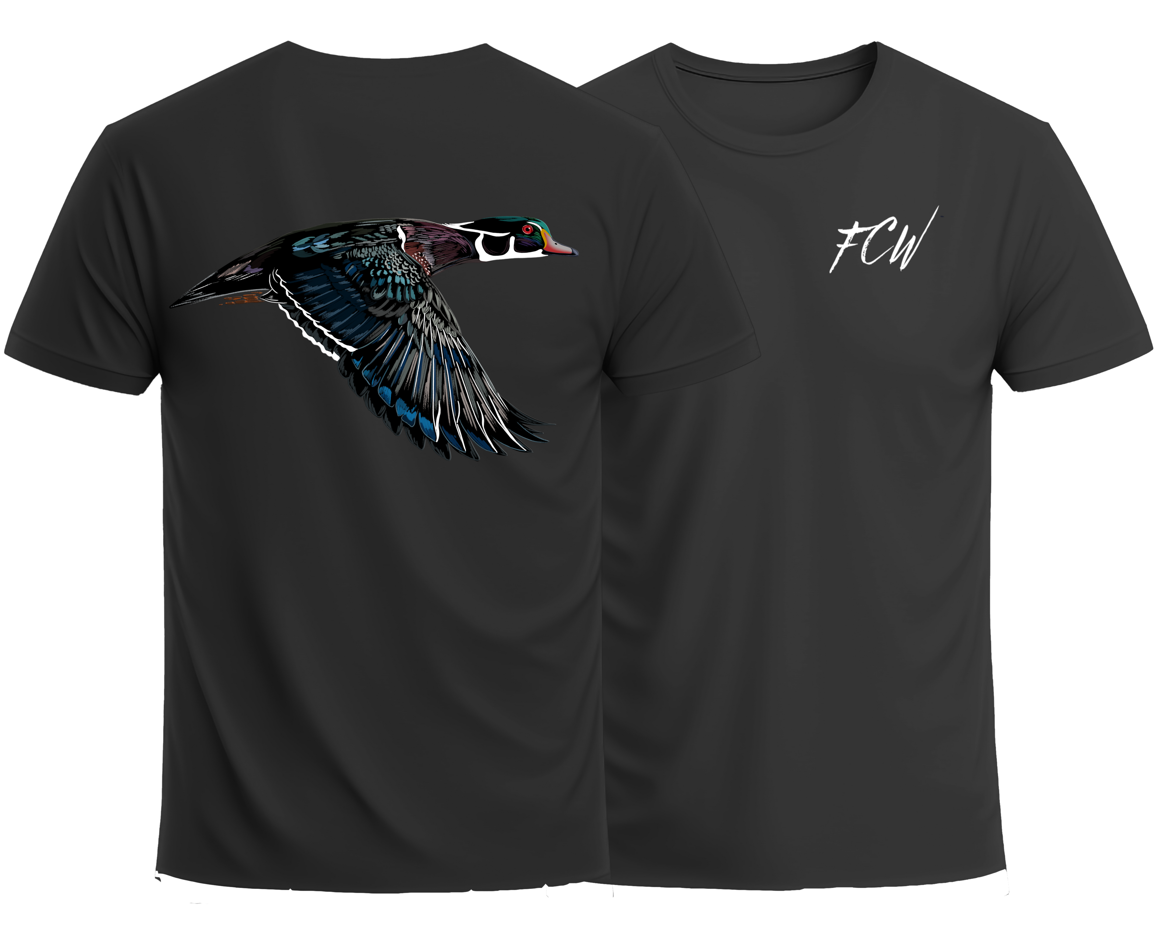 FCW Brush Stroke Wood Duck Tee